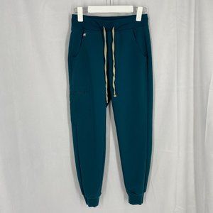 Figs Jogger Scrub Bottoms in Teal Size XS